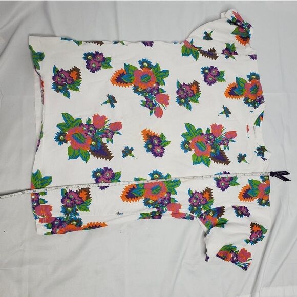 VINTAGE 90s floral southwestern crew neck tee shirt M - Picture 8 of 8